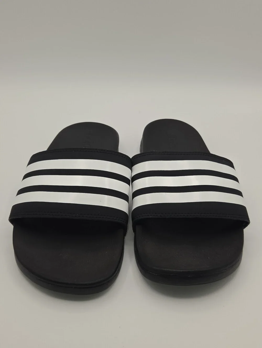 adidas Adilette Comfort Slides Black and White Mens Size 7